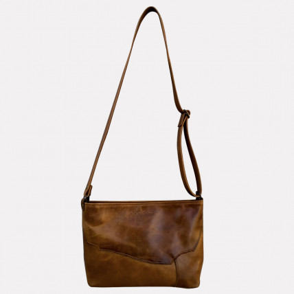 SAGE CUIR MARRON CIRÉ | Sac bandoulière en cuir Femme