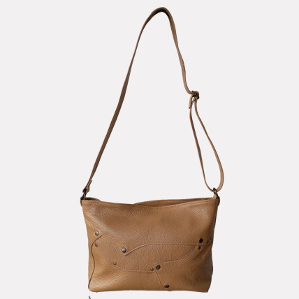 SAGE GRAND CUIR GRAINÉ CLOUTÉ | Sac en cuir Femme