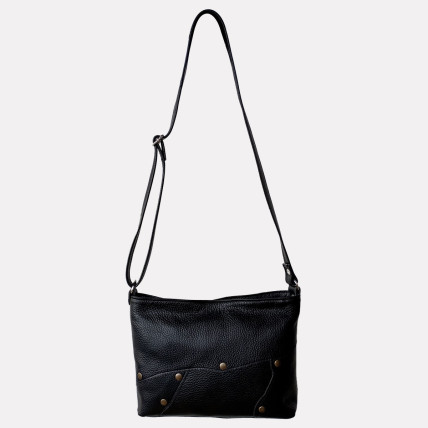 SAGE CUIR GRAINÉ CLOUTÉ | Sac bandoulière en cuir Femme