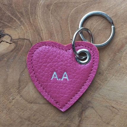 Porte Clefs en cuir personnalisé | COEUR DORURE